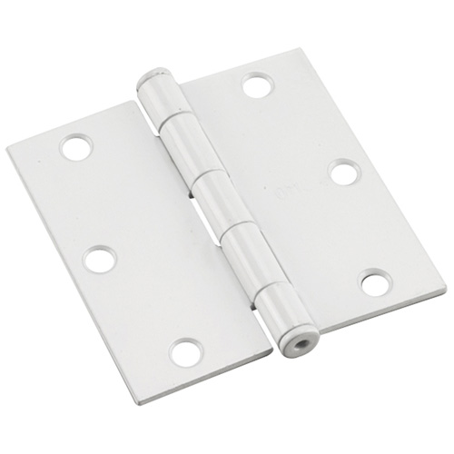 Charnière de porte 3 1/2" en acier fini chrome, paquet de 2