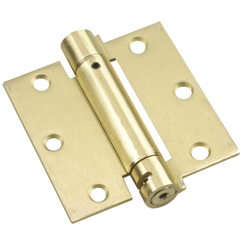 4 1/2" x 4" Brushed Chrome Spring Hinge - Pack of 2