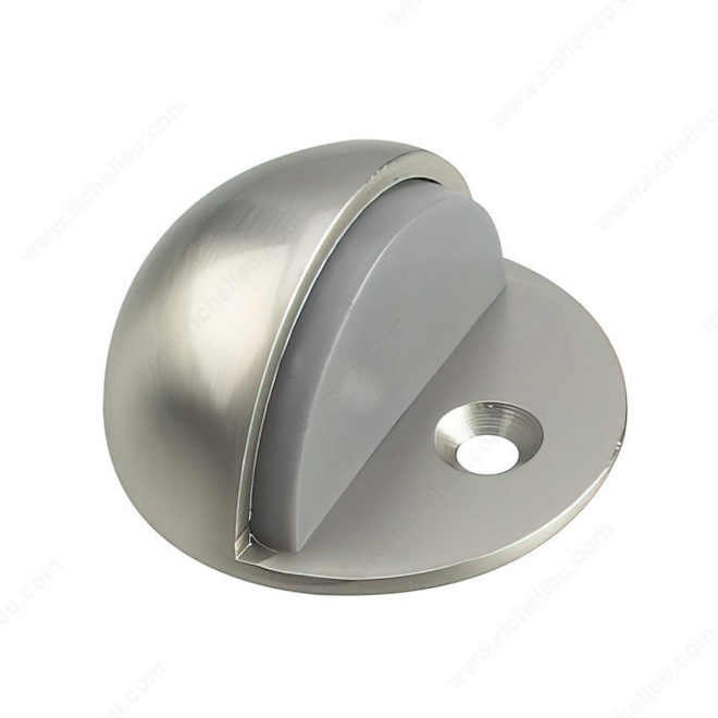 Low-Profile Dome Door Stop Brushed Nickel - 1 3/4'' x 1''