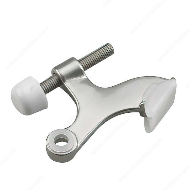 Brushed Nickel Finish Heavy-Duty Hinge Pin Door Stop