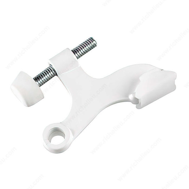 White Steel Heavy-Duty Hinge Pin Door Stop