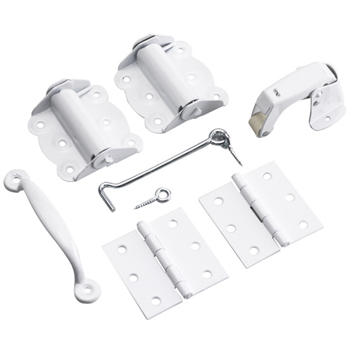 Ensemble de quincaillerie pour porte moustiquaire, blanc