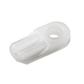 Loquet papillon simple en plastique blanc, 3/4