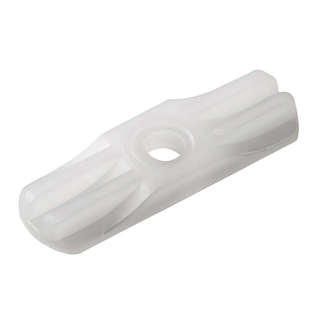 Loquet papillon double en plastique blanc, 1 1/4"