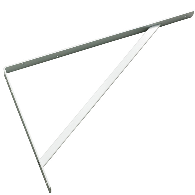 Support de tablette en acier, 20", blanc