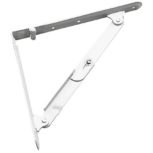 Support de tablette pliant en acier, 8", blanc