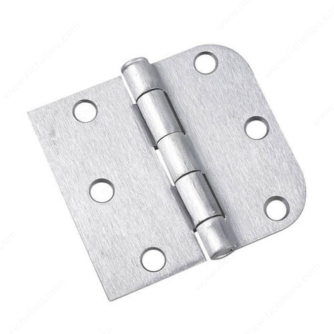 Brushed Chrome Finish Metal Hinge - 3'' x 3 3/16''