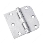 Penture en métal fini chrome brossé, 3'' x 3 3/16''