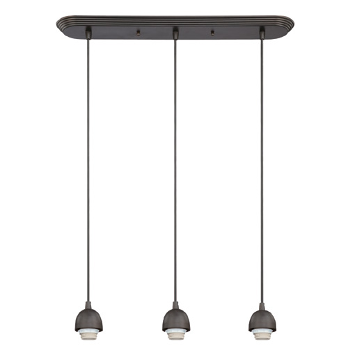 3-Light Mini Pendant Lamp - Oil Rubbed Bronze