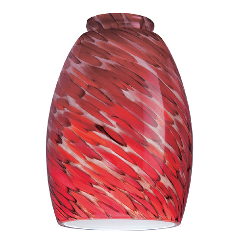 "Chilli Pepper" Hand-Blown Glass Shade - Red