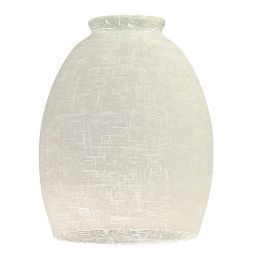 Abat-jour en verre soufflé « lin du Devonshire », blanc