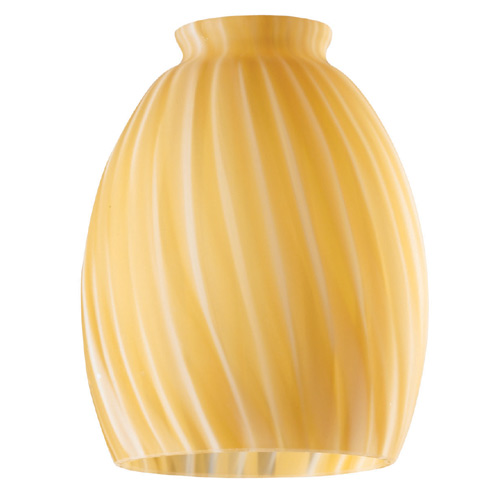 "Spice Swirl" Hand-Blown Glass Shade - Honey