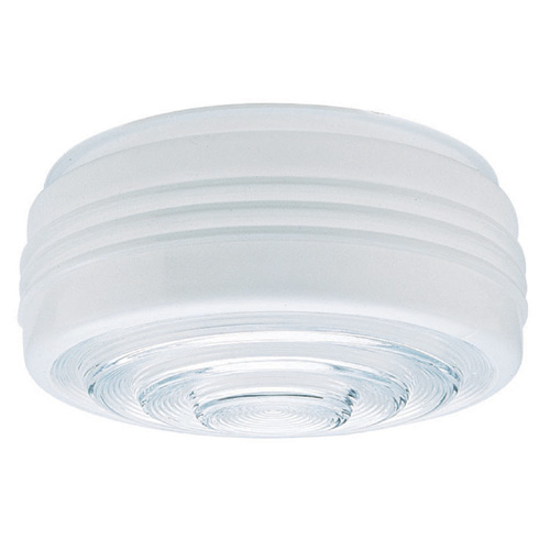 Abat-jour tambour en verre, blanc et transparent