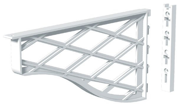 Shelf Bracket - Plastic - White
