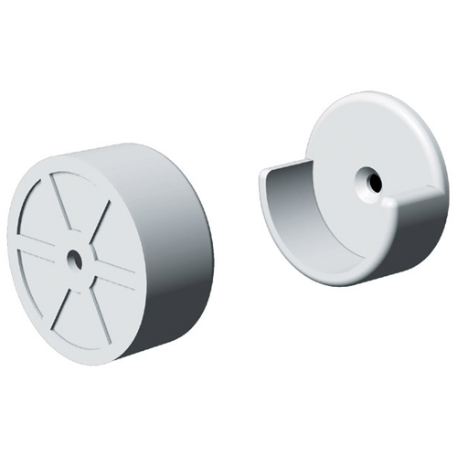 Ensemble de supports en plastique pour tringle, 1 3/8 po