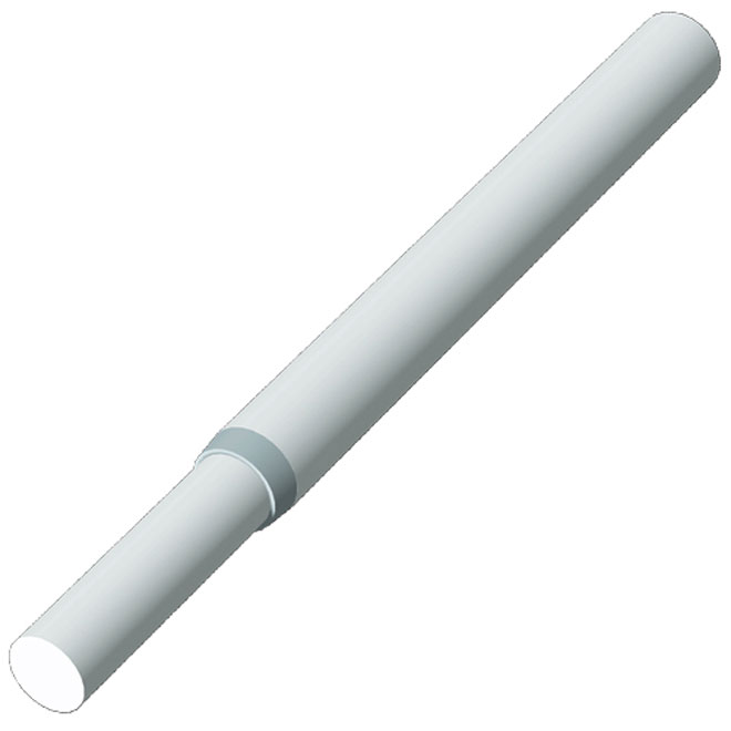 Extendable Closet Rod 96"-120" - White