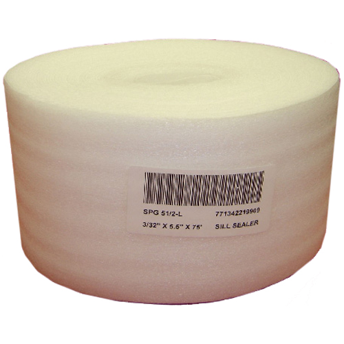 Sill Plate Gasket, 5 1/2" x 75' - White