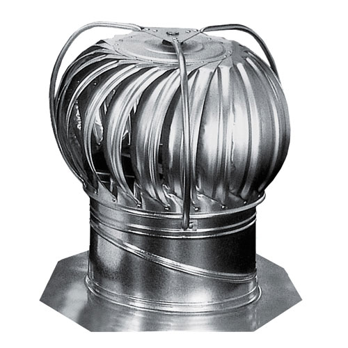 Rotary Turbine with External Bracing - Galvanized -12"