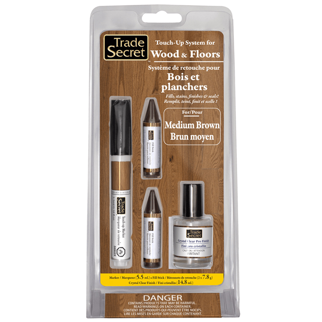 Trade secret touch up system for wood