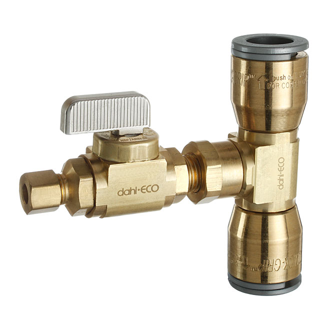 Straight Ball Valve with Tee Coupling Kit