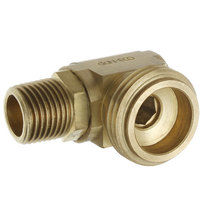 Adaptateur angulaire à 90° pour tuyau flexible