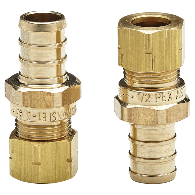 Adaptateur Crimpex droit pour tuyau de cuivre comprimé 3/8"