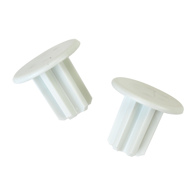 "SuperSlide" Rod End Cap 2-Pack - White