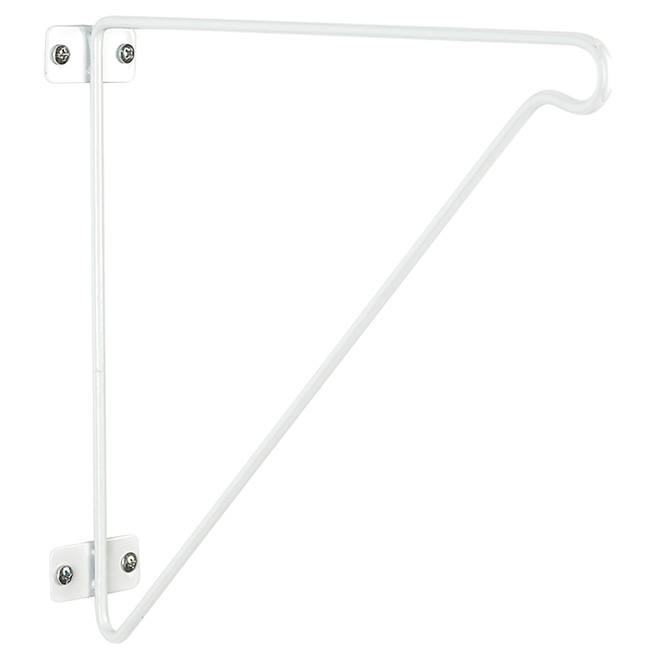 Metal Rod Bracket - White