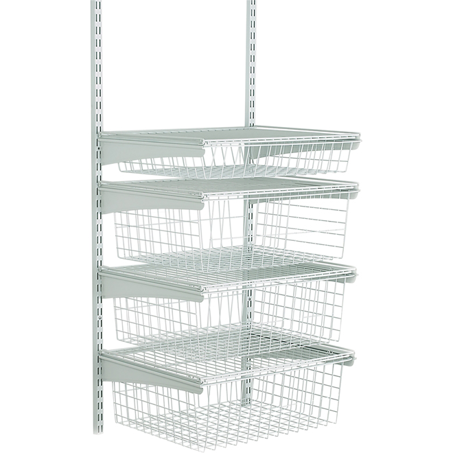 Étagère à 4 tiroirs grillagés « ShelfTrack » 19 x 17 x 27 po