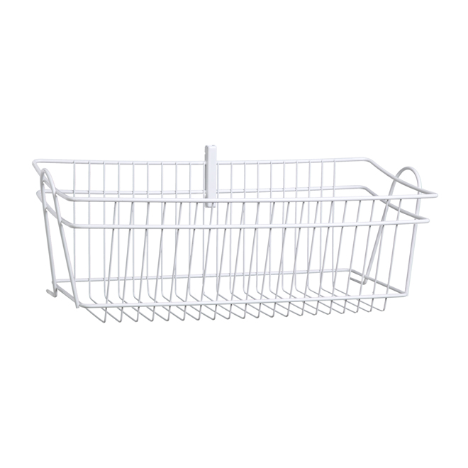 "ShelfTrack" Wire Basket 8.7" x 19.5" - White