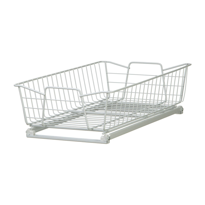 Metal Slide-Out Cabinet Organizer - White