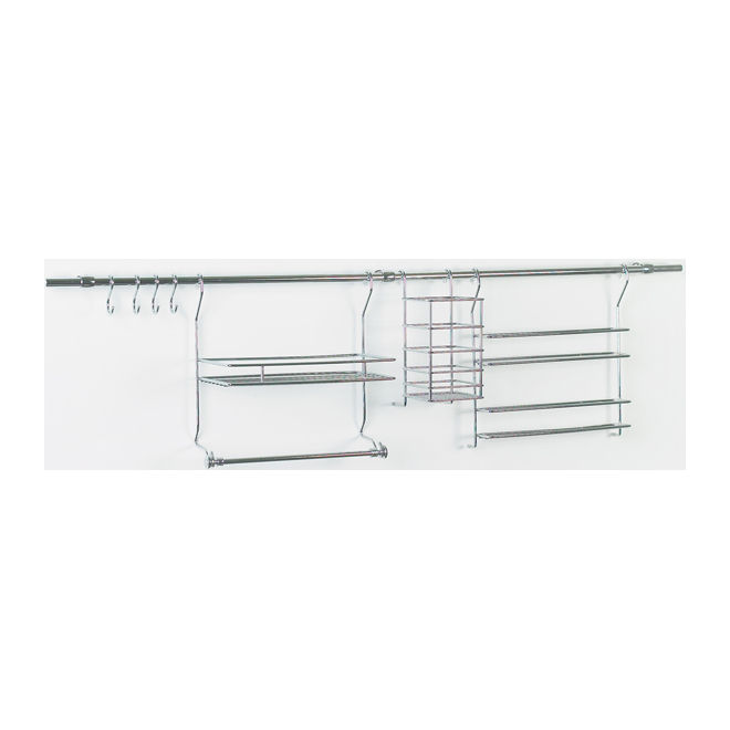 Chrome Kitchen Rail System - Chrome