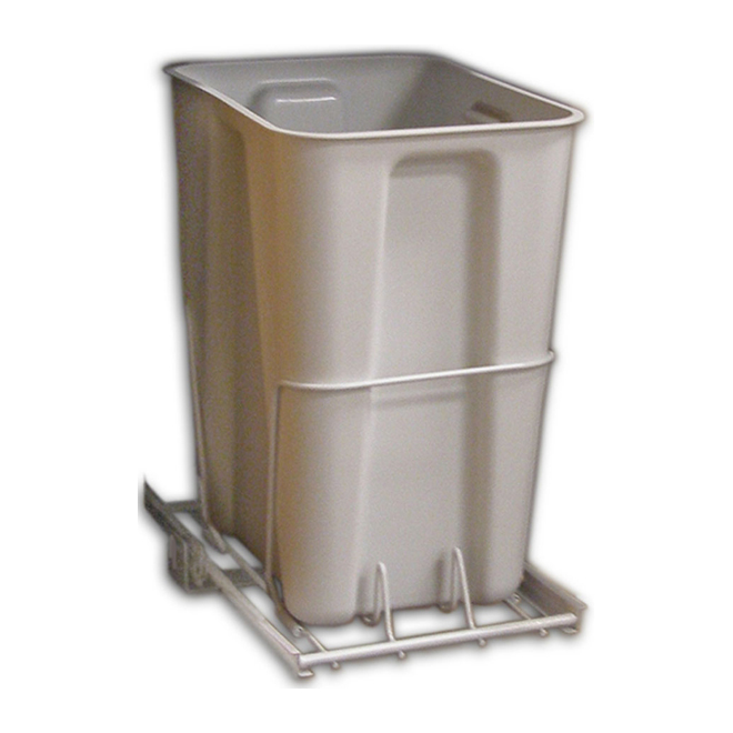 Slide-Out Plastic Trash Bin