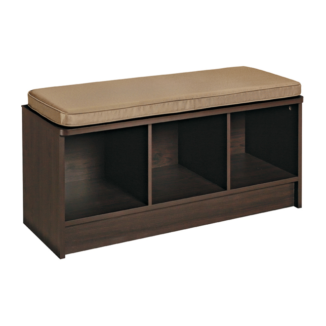"Cubeicals" 3-Cube Bench 18.5" x 35.27" -Espresso