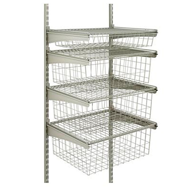 "ShelfTrack" 4-Drawer Wire Shelf - 19" x 17" x 27"
