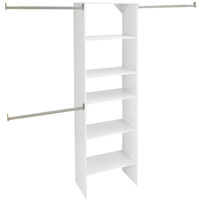 Organisateur de garde-robe, blanc