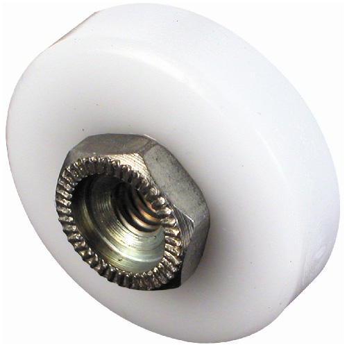 Roulette en plastique joint plat pour porte de douche, 3/4"