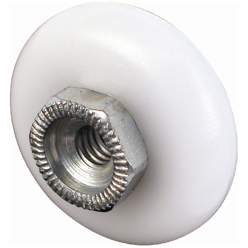 Roulette en plastique joint rond pour porte de douche, 7/8"