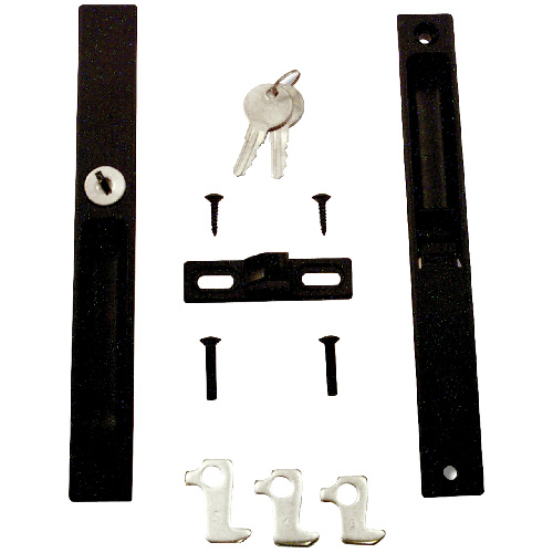 Reversible Keyed Flush Mount Sliding Door Lock