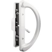 Poignée réversible standard de porte coulissante, fini blanc