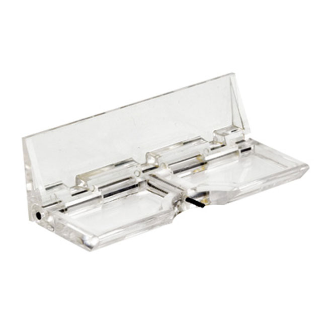 Verrou de porte-fenêtre de transparent, 1 1/4" x 3 1/16"