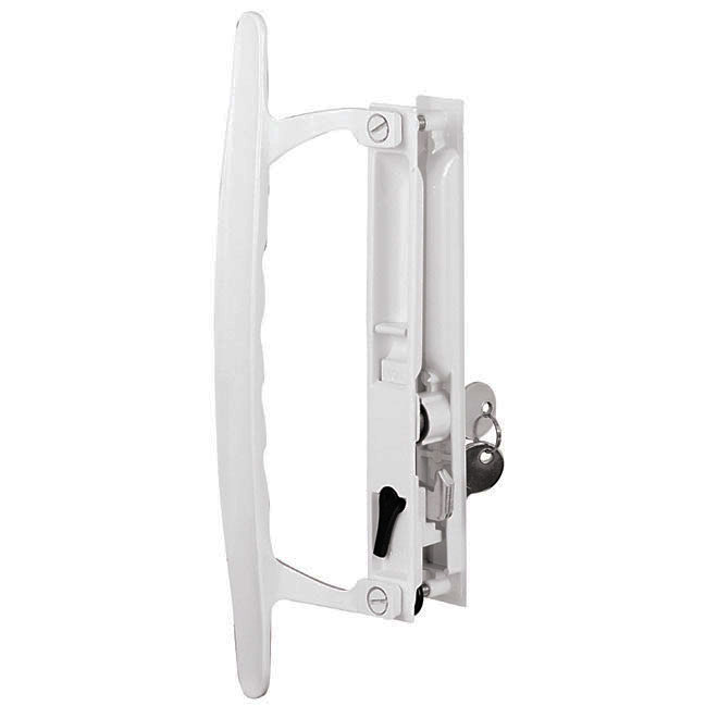 Ensemble de poignée de porte patio, blanc