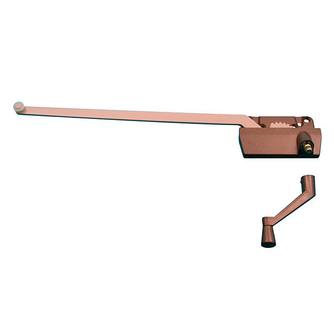 Manivelle à bras simple pour fenêtre à battants, bronze