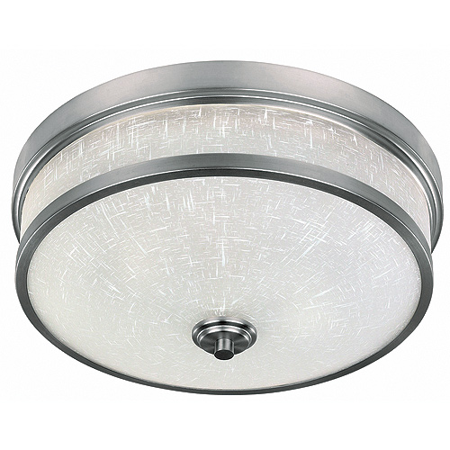 Flushmount 14" - 2 Lights - Edge - Brushed Pewter