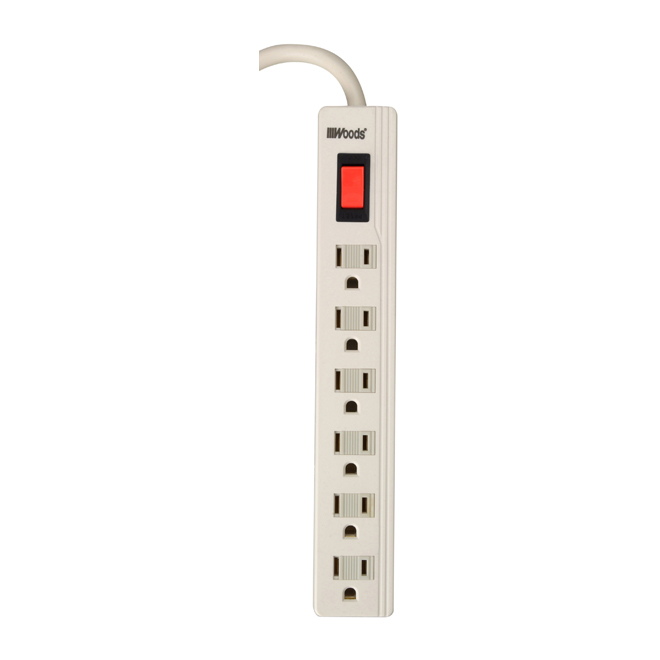 Pack of two 6-Outlet Power Bars