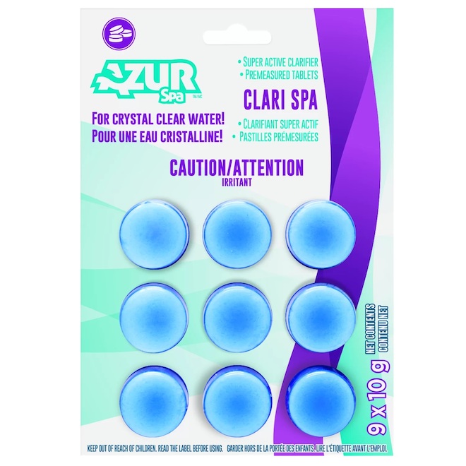 "Clari Spa" Water Clarifying Tables - 9-Pack