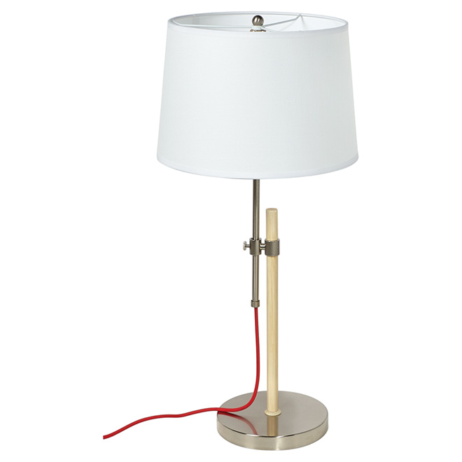 Lampe de table 24 1/2 po - acier brossé