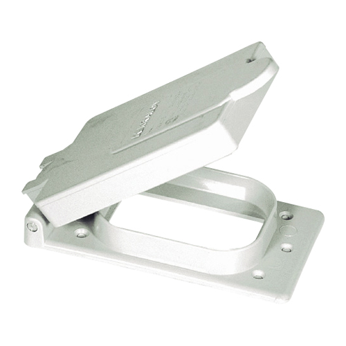 Weatherproof White PVC Cover for "GFCI" Receptacle