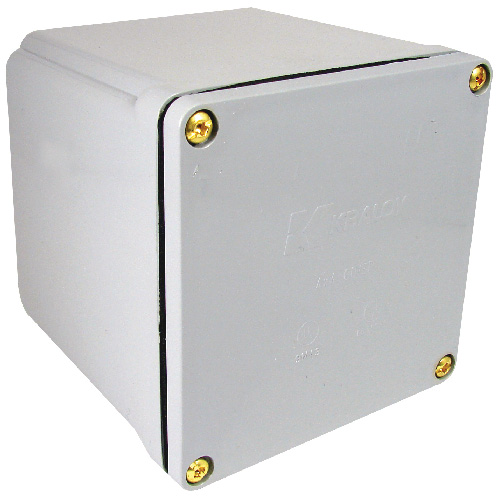 Grey PVC Junction Box 4 x 4 x 4 Inch