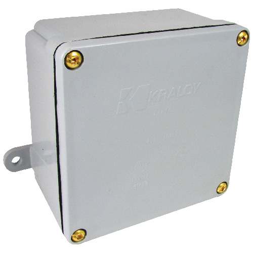Grey PVC Junction Box 8 x 8 x 4 Inch